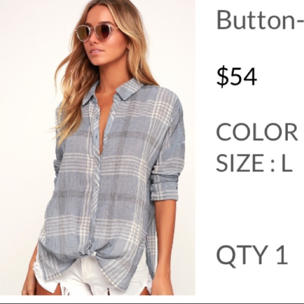 Button Down Plaid Shirt
